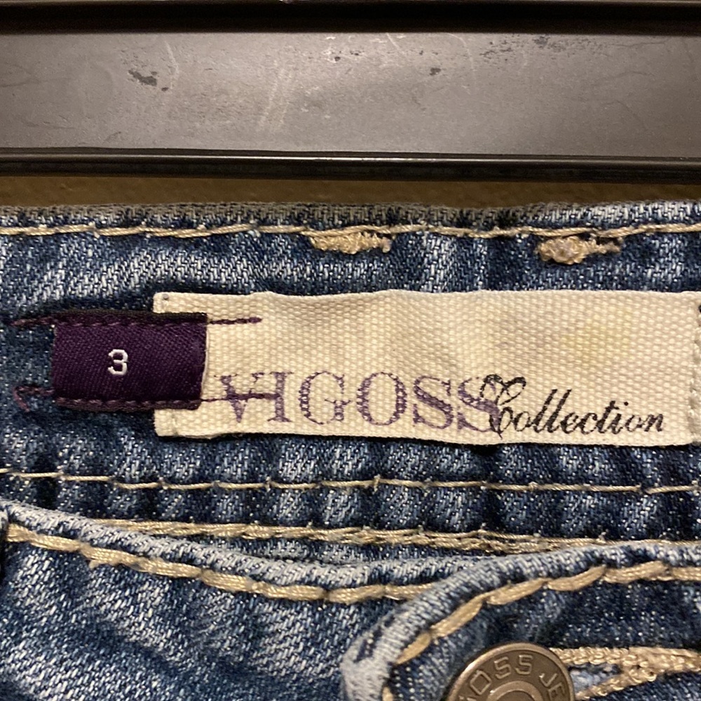 Vigoss Collection Distressed Bootcut Jeans - Picture 4 of 8